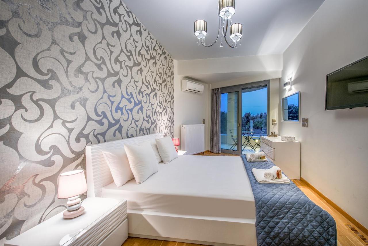 Astarte Villas - Istar Villa With Tennis Court Makhairádhon 外观 照片
