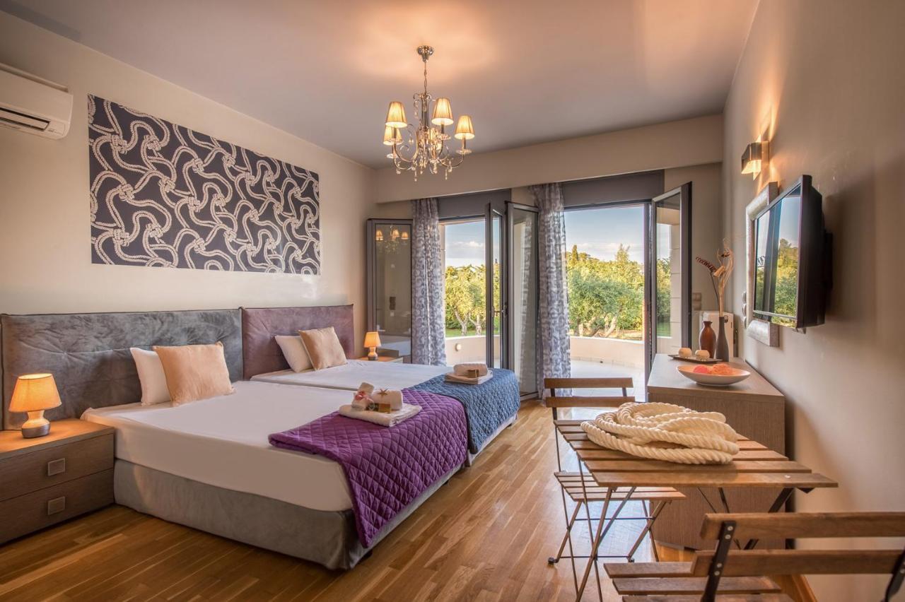 Astarte Villas - Istar Villa With Tennis Court Makhairádhon 外观 照片