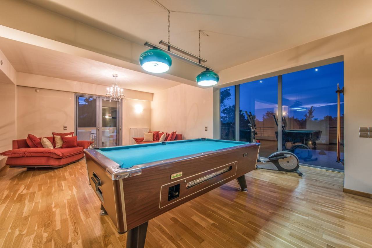 Astarte Villas - Istar Villa With Tennis Court Makhairádhon 外观 照片