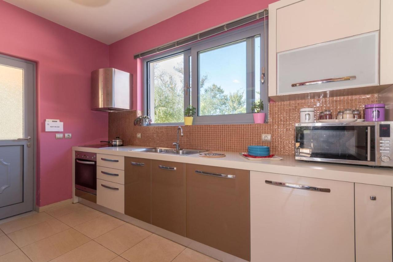 Astarte Villas - Istar Villa With Tennis Court Makhairádhon 外观 照片